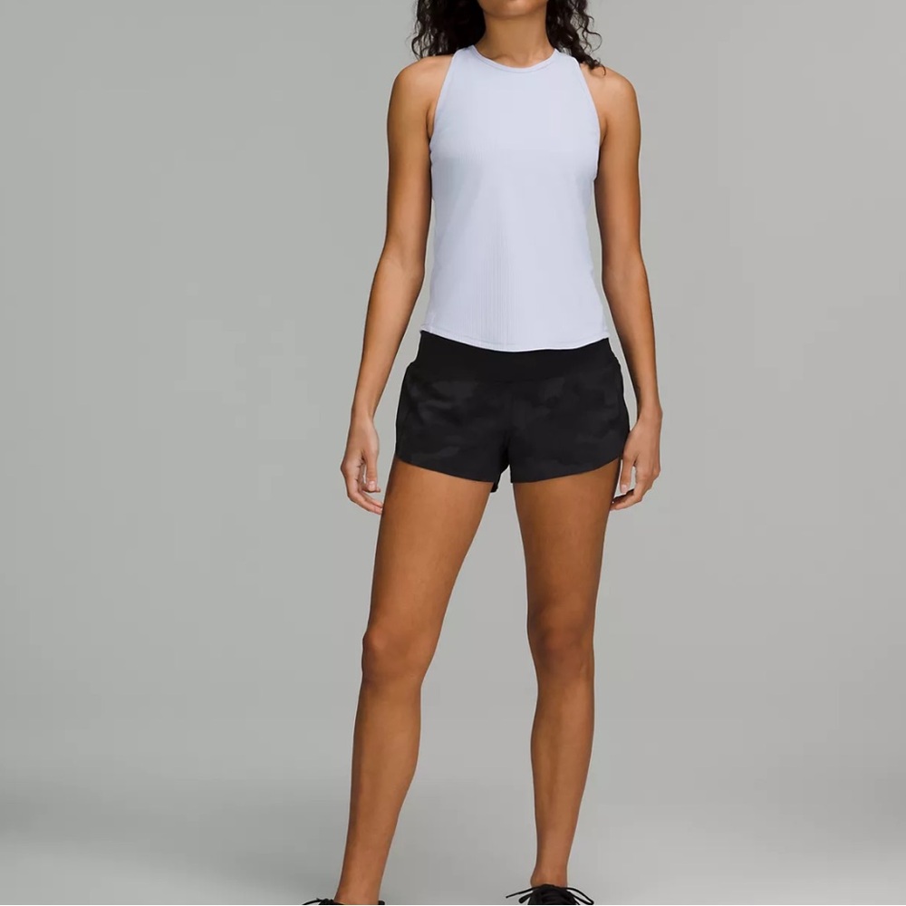 Lululemon Heritage 365 Camo Deep Coal Speed Up Low-Rise Lined Short 2.5